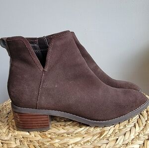 Blondo Sawyer Waterproof Suede Booties brown leather shoes 8
